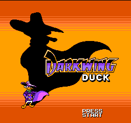 Darkwing Duck title screen for NES